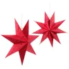 Candle Holders 2 Pcs Star White Paper Lantern Lanterns Decors Xmas Adornments Indoor Ornaments Home Origami Decorations
