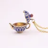 TEAPOT TEACUP NECKLACE Högkvalitativ EMAMEL SMYCKE TEACUP Pendant Long Chain Choker Halsband Bijoux Femme BiJuteria Women242d