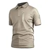 Männer T Shirts Sommer Marke Kleidung Männer Taktische Shirt Kurze Armee Militärische Tarnung Zipper T-Shirts Quick Dry Top T
