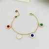 Pulseira de flores de pulseira designer mulher 18k ascensão a prata colorida círculo de tênis de natal presente de natal de alta qualidade