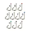 Viti Naso Borchie Anello al naso Gemma Colore misto Body piercing Gioielli Acciaio inossidabile 316L 100 pezzi lotto326h