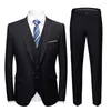 Costumes pour hommes 1 ensemble costume formel confortable blazer gilet pantalon revers bons boutons tactiles haut coupe ajustée