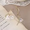 Серьги-гвоздики модные асимметричные прозрачные кристаллы для женщин золотого цвета модные ювелирные изделия вечерние аксессуары для ушей