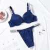 Set di biancheria intima da donna sexy con reggiseno con strass, set di slip comfort, reggiseno push up e slip, set da 2 pezzi per le donne, set di lingerie Y1230253G