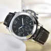 2022Men's luxury Quartz Watch fashion leisure six needle Multi-function luminous Calendar Belt Watches