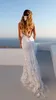 Mermaid Women Lace Wedding Dresses Hollow Back Women V Neck Princess Wedding Dresses White Dresses 23W2