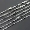 100 pz / lotto gioielli da donna di moda intero in massa argento saldatura in acciaio inossidabile forte 1 5MM 2 4MM ovale Rolo Link Necklac305s
