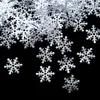 Decoraciones navideñas 300600 piezas 2 cm copos de nieve confeti adornos de árbol de Navidad para el hogar fiesta de invierno decoración de pasteles suministros 230915