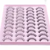 Tjock Natural Russian Curly Eyelashes Extensions Soft Light Handmade återanvändbara flerskikt 3D Curled Fake Lashes Fluffy Wispy Beauty Supply