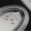 Orecchini a bottone 6/8/10/12 / 14Mm Semplice perla bianca simulata per gioielli da donna su sfera auricolare Bijouteria Brincos Bijoux