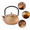 Dinnerware Sets Cast Iron Teapot Set Small Adornment Ornament Mini Kettle Decoration Furniture Coffee