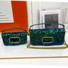 Borsa a tracolla con perline di alta qualità 3D Borsa a tracolla con catena vintage di design di lusso di San Valentino Borsa da sera con paillettes ricamate moda donna