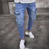 I-show mäns nödställda mager jeans designer mens smala rock väckelse jeans raka hip hop mäns jeans tf806291s