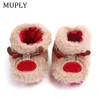 First Walkers Winter Baby Girls Boys Keep Warm Shoes Muply Christmas Elk Anti Slip Born Toddler Infant Girl Footwear 230915