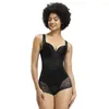 Mulheres Shapers Mulheres Corpo Shaper Sexy Lace Shaperwear Slimmer Bodysuit Roupa Interior Ajustável Alças de Ombro Contrl Calcinha