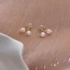 Studörhängen säljer tulpan 6-7 mm naturlig högkvalitativ sötvatten pärla örhänge för kvinnor smycken födelsedagspresent