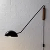 Wall Lamp Wall-Light Fixture Gold Black Rotary Long Pole Lamps Bedroom Living Room LED Sconce