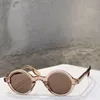 Óculos de sol pequenos retrô redondos Havana Lente marrom unissex óculos de sol UV400 com caixa