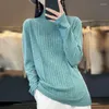 Swetry damskie Szdyqh Women Pullovers Super drobna wełniana dzianina Spring Solidne, wygodne ciepłe ubrania żeńskie słochy podstawowe