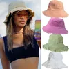 Ampla borda chapéus balde dobrável chapéu sol viseira proteção UV UPF 50 verão homens mulheres grande panamá praia boné feminino 230915