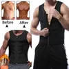Men Waist Trainer Vest Neoprene Sauna Suit Corset Body Shaper Zipper Tank Top Workout Shirt301M