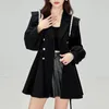 Abiti casual 2023 moda coreana mini blazer nero abito da donna elegante fusciacca chic design bottoni festa serale sexy invernale