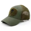 Ball Caps Skull Baseball Cap Men's Mesh Summer Tactical Special Forces Sniper Placement Patch