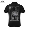 NEW PP Men Polo Shirt Summer Skull Diamond Phillip Plain Short Sleeve Designer T Shirt Harajuku Tee Brand Skulls Print Tops Streetwear WP9018