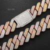 Passera diamanttestare VVS Moissanite Diamond Iced Out Miami Cuban Link Chain Sterling Sier Mens 19mm 30mm Cross HK