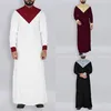 Kaftan Männer Muslimische Kleidung Jubba Thobe Abaya Robe Dubai Saudi-Arabien Kleid Islamischen Traditionellen Ramadan Langarm T Shirt1280Q