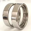 Всего оптом 100 шт. унисекс серебро 6 мм простое качество блестящие обручальные кольца из нержавеющей стали 316L влюбленные пары Fing291i