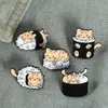 Couverture de dessin animé chat modèle collier broches mignon Animal tasse alliage peinture broches pour unisexe Cowboy sac à dos jupe Anti lumière boucle Badg309j