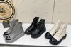 British Style Lace Up Real Leather Platform Women skor Ankelstövlar ch lapptäcke chunky klackar party pumpar höjd ökar skor martens stövlar