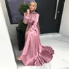 Ethnische Kleidung Muslimische Frauen Kleid Kaftan Abaya Dubai Puffärmel O-Ausschnitt Solide Maxi Vestido Mode Lässig Lose Urlaub Einfache Lange Robe