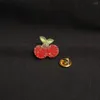 Broches fruits Vintage broche pastèque carotte émail broche Badge cerise pour femmes bijoux hommes accessoires broches cadeau