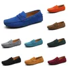 Mens Mulheres Ao Ar Livre Sapatos De Couro Sola Macia Preto Vermelho Laranja Azul Marrom Laranja Fuchsia Sapatilha Confortável Dezessete