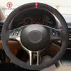 Black Suede Car Steering Wheel Cover for BMW 3 Series E46 2000-2006 5 Series E39 2000-2003 E53 X5 2003 Z3 E36 2000-2002226S