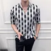 Summer Short Sleeve Floral Shirt Business Style Casual Men's Blouse Fashion Dress Shirts Designer 2021294f