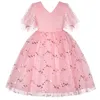 Abiti da bambina Abito da bambina senza maniche in rete da sposa per bambini Abbigliamento attillato per verde acqua 230915