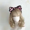 Party Supplies Lolita Bow Bear Ears Hairhoop Hairband Headwear för KC Cosplay Costume Accessories D828