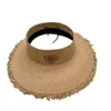 Hats Designer Empty Visor Straw Hat Fashion Outdoor Travel Caps High Quality Men Women Sun Cap 8 colors2910