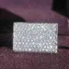 Nouveau Micro ensemble plaqué or Zircon mode Hip Hop plein diamant bague pour hommes r6379