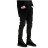 Jeans pour hommes Marque de mode Hommes Noir Skinny Ripped Stretch Slim Hip Hop Swag Denim Moto Biker Pantalon Jogger1247b