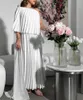 Party Dresses Vintage Long Chiffon White Evening A-Line One Shoulder Pleated Ankle Length Prom Gown Vestidos Dress For Women
