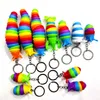 Fidget porte-clés limaces jouets sensoriels articulés extensibles forme de chenille mignonne anxiété jouet anti-stress pour enfants garçons filles