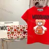 Nowe dzieci letnie koszulki projektant tee chłopcy dziewczęta mody listy niedźwiedź mozaiki drukowane bluzki Dzieci swobodne modne tshirty więcej kolorów luksusowe topy wysokiej jakości wysokiej jakości