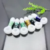 Tubos de fumaça Hookah Bong Glass Rig Oil Water Pipe Novo tubo de vidro de jade branco colorido