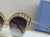 New fashion design woman sunglasses 0114 charming cat eye half frame inlaid with sparkling crystal colored diamonds queen style UV400 protection glasses