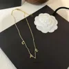 Medaillons Medaillons Luxe Designer Mode Ketting Chokerketting Zilver 18K Verguld Roestvrij Staal Letter Hanger Kettingen Voor Vrouwen Sieraden X029