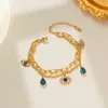 Bracelet démon de bijoux de créateur style de mode européen et américain matériau en acier titane ne se décolore pas décoration de la main classique INS vent net argent rouge